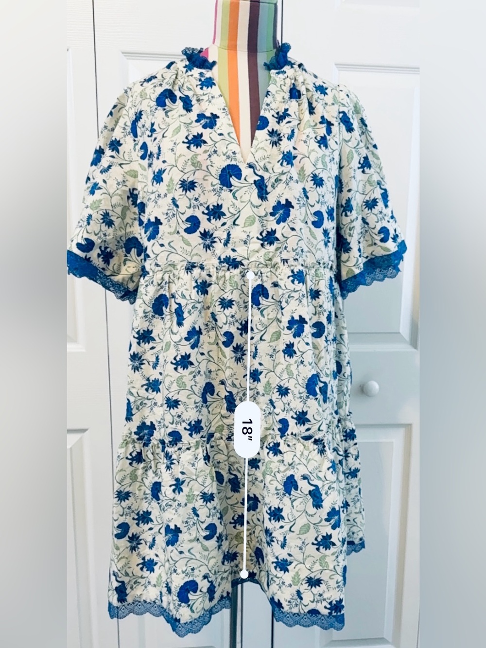 Tuckerneck Bluebird Melody Floral Linen/Cotton blend Dress - Picture 6 of 9